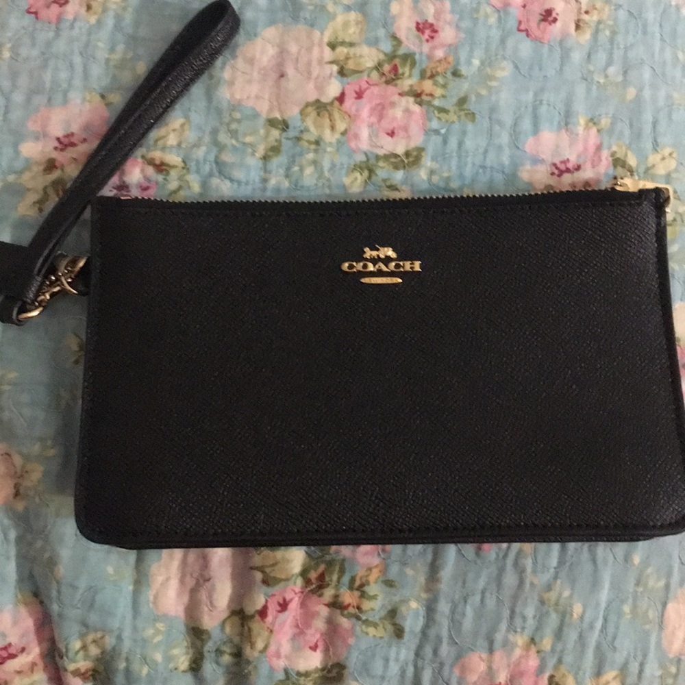 Sold privately - Coach wristlet- double zipper